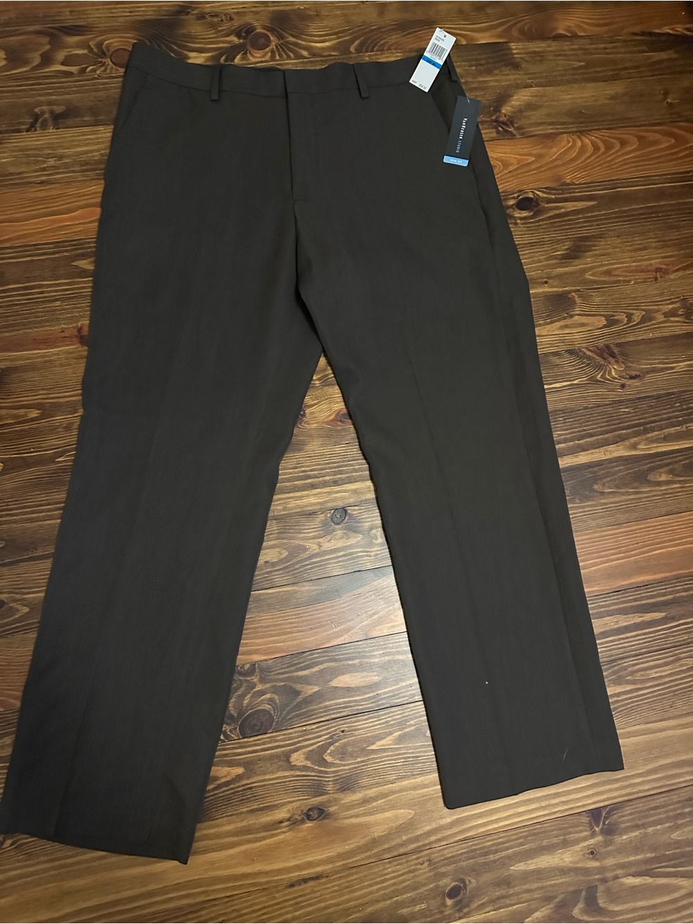 VanHeusen brown slim fit dress pants new 36/30